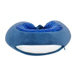 VIAGGI Cooling Gel Silicon Travel Neck Pillow - Blue